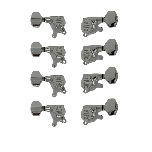 NVE Guitars Locking Tuners 8 String 4 + 4 - Chrome - Set of 8