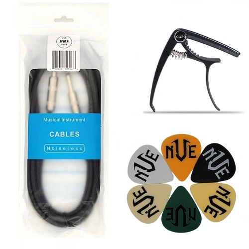 Angkor Electric Guitar Accessories Pack -  Picks - Cable - Capo