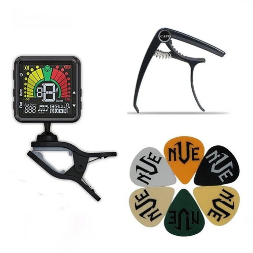 Angkor Acoustic / Electric Guitar Accessories Pack -  Picks - Tuner - Capo