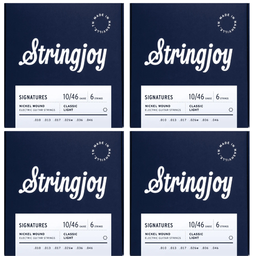 Stringjoy Signatures Classic Light (10-46) 4 Sets  Electric Guitar Strings