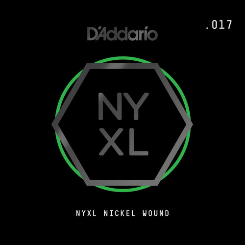 D'Addario NYNW017 NYXL Nickel Wound Electric Guitar Single String, .017