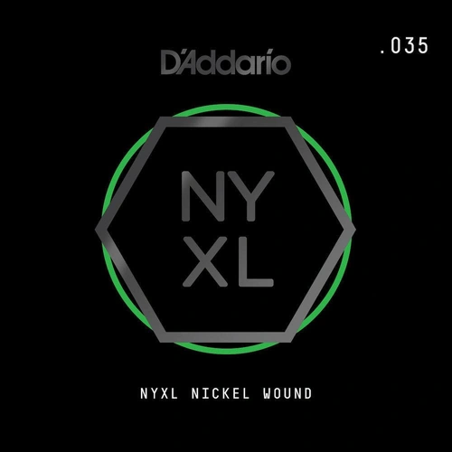 D'Addario NYNW035 NYXL Nickel Wound Electric Guitar Single String, .035