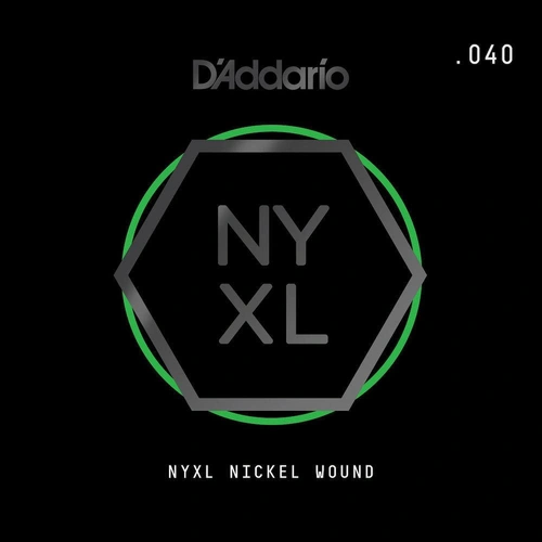 D'Addario NYNW040 NYXL Nickel Wound Electric Guitar Single String, .040