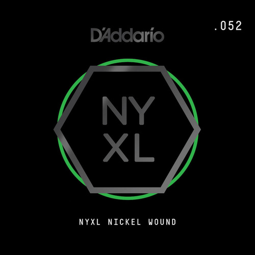 D'Addario NYNW052 NYXL Nickel Wound Electric Guitar Single String, .052