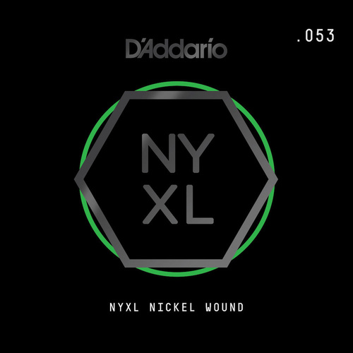D'Addario NYNW053 NYXL Nickel Wound Electric Guitar Single String, .053