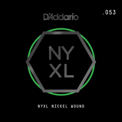 D'Addario NYNW053 NYXL Nickel Wound Electric Guitar Single String, .053