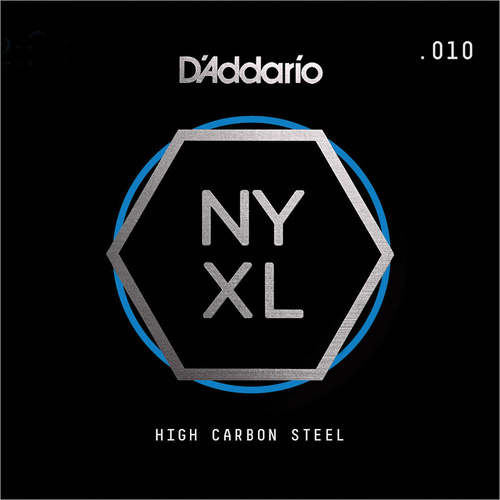 D'Addario NYS010 Single Plain Steel Guitar String, .010