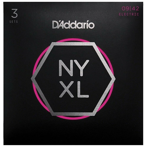 3 Sets D'Addario NYXL0942 Electric Guitar Strings Nickel Wound 9-42 Super Light