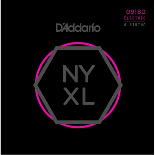 D'Addario NYXL0980 8-String Super Light NYXL Electric Guitar Strings 09 - 80