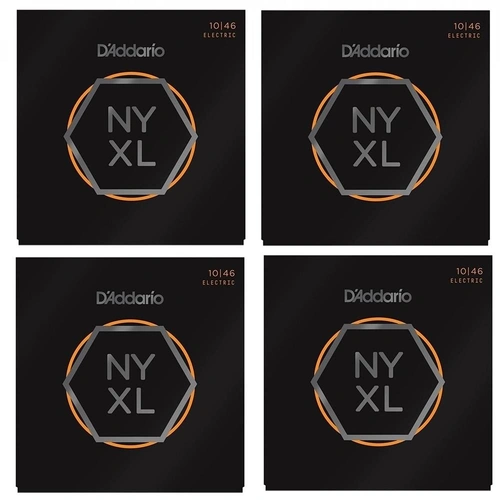 D'Addario 4 SETS NYXL Nickel Wound Regular  Electric Guitar Strings 10 - 46