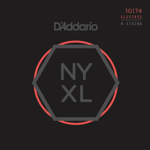 D'Addario NYXL1074 8-String LT/Heavy Bottom  Electric Guitar Strings 