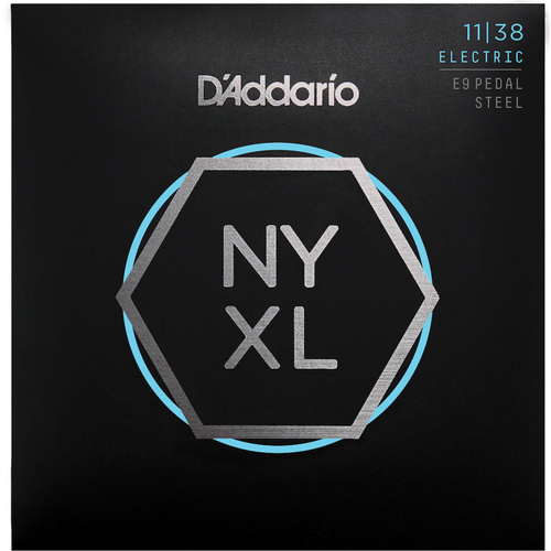 D'Addario NYXL1138PS Nickel Wound E9 Pedal Steel Guitar Strings, Regular Light, 11-38