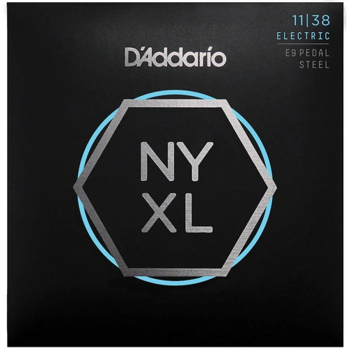 D'Addario NYXL1138PS Nickel Wound E9 Pedal Steel Guitar Strings, Regular Light, 11-38
