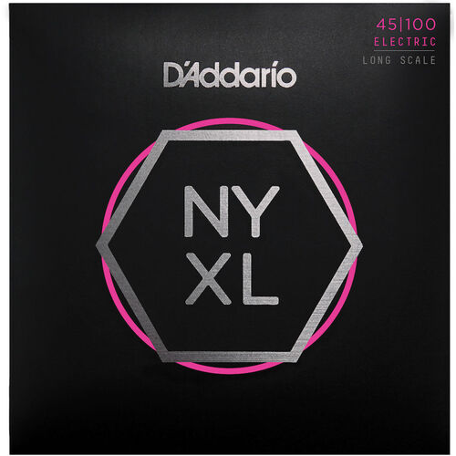 D'Addario NYXL45100 Nickel Wound Bass Guitar Strings, Regular Light, 45 - 100