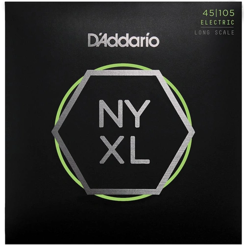 D'Addario NYXL45105 Nickel Wound Bass Guitar Strings Light Top/Med Bottom 45-105