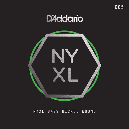 D'Addario NYXLB085, NYXL Nickel Wound Bass Guitar Single String, Long Scale, .085