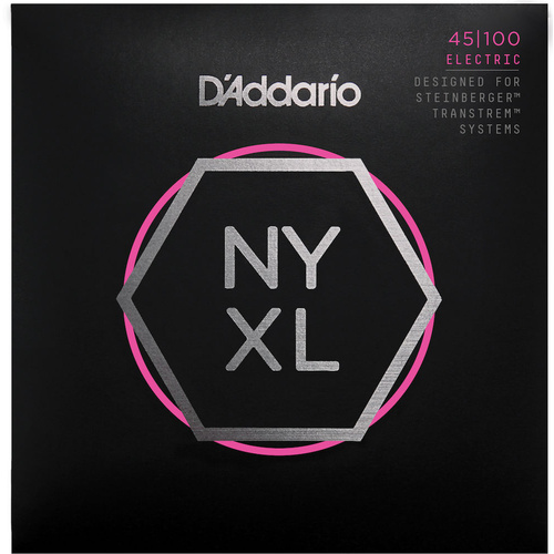 D'Addario NYXLS45100 Nickel Wound Bass Guitar Strings, Regular Light, 45-100, Double Ball End, Long Scale