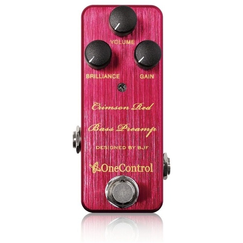 One Control Crimson Red Bass Preamp Effects Pedal