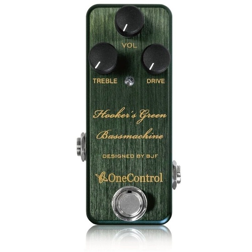 One Control Hooker`s Green Bassmachine Bass Preamp Guitar Effects pedal