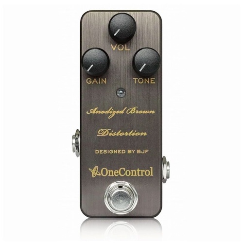 One Control BJF Series Anodized Brown Distortion Guitar Effects Pedal