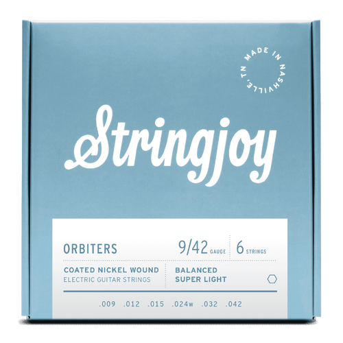 Stringjoy Orbiters | Balanced (9-42) Coated Nickel Wound Electric Guitar Strings