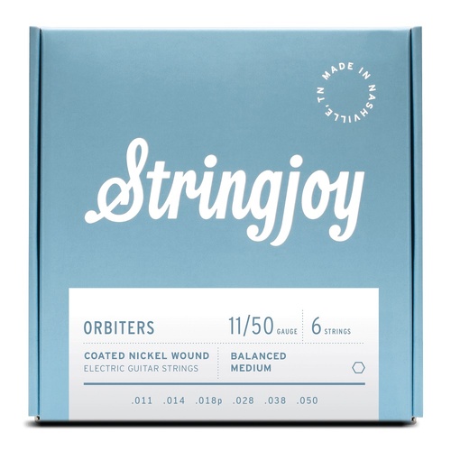 Stringjoy Orbiters - 11-50 Coated Nickel Wound Electric Guitar Strings