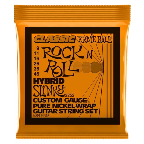 Ernie Ball Hybrid 2252 Slinky Classic Rock n Roll Nickel  Electric Guitar String