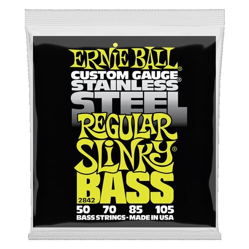 Ernie Ball Regular Slinky Stainless Steel Electric Bass Strings - 50-105 Gauge