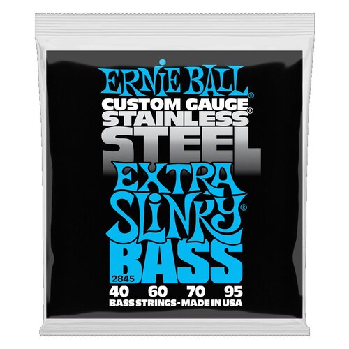 Ernie Ball Extra Slinky Stainless Steel Electric Bass String, 40-95 Gauge