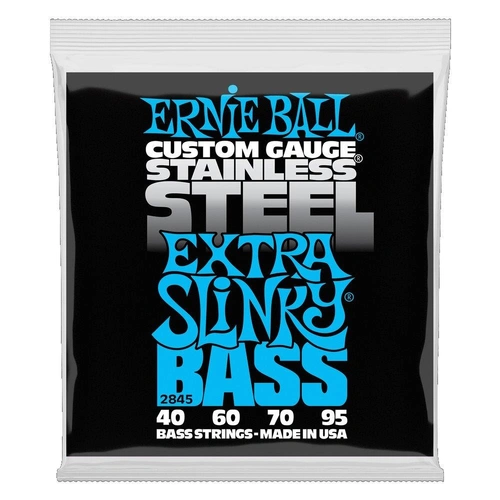 Ernie Ball Extra Slinky Stainless Steel Electric Bass String, 40-95 Gauge