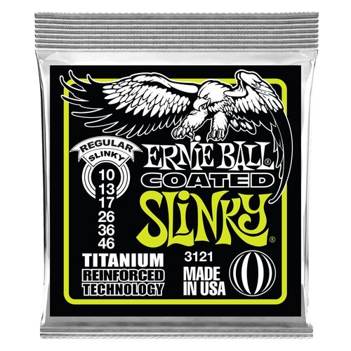 Ernie Ball Regular Slinky Titanium RPS Electric Guitar Strings, 10-46 Gauge