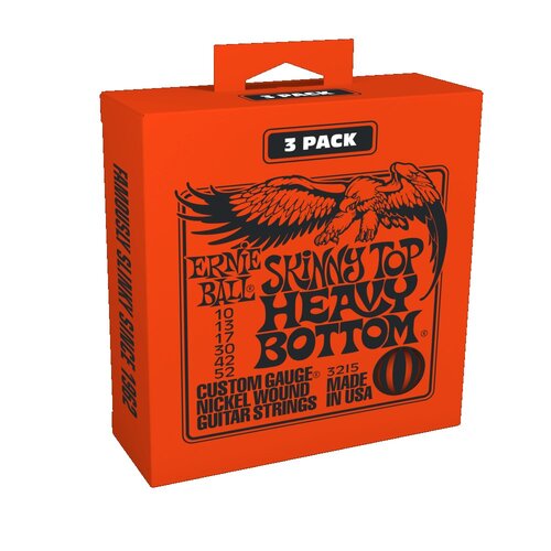 Ernie Ball Skinny Top Heavy Bottom  Electric Guitar Strings 3 SETS 10 - 52