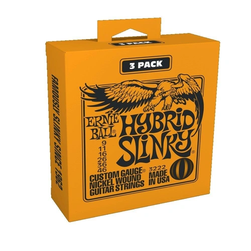 Ernie Ball Hybrid Slinky Nickel Wound Electric Guitar Strings 3 SETS 9 - 46  