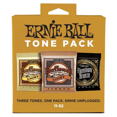 Ernie Ball Light Bronze Acoustic Guitar String Tone Pack - 11-52 Gauge