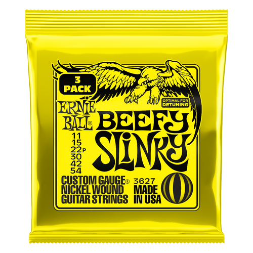 Ernie Ball Beefy Slinky  Electric Guitar Strings 11 - 54, - 3 SETS