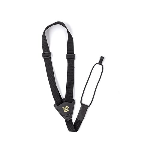 Ernie Ball 1in Wide Black Polypropylene Webbing Ukulele Guitar Strap