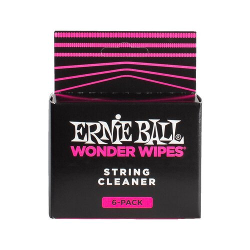 Ernie Ball Wonder Wipes String Moist Cleaner Towelettes - 6-Piece