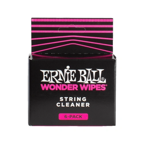 Ernie Ball Wonder Wipes String Moist Cleaner Towelettes - 6-Piece
