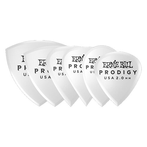 Ernie Ball Non-Slip Grip 2.00 mm Multipack Prodigy Picks 6 Pack - Black