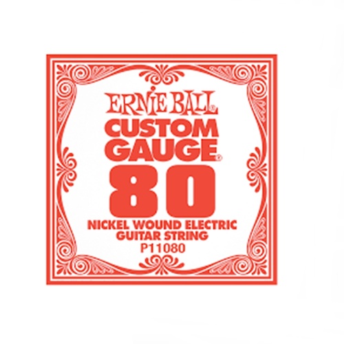 Ernie Ball Nickel Wound Single Electric Guitar String .080 Gauge P11080