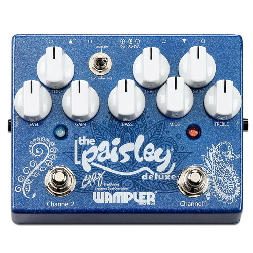 Wampler Brad Paisley - Paisley Drive Deluxe Dual Overdrive Guitar Effects Pedal