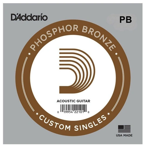 5 x D'Addario PB034 Single Phos Bronze .034 Acoustic  Guitar String Custom Gauge
