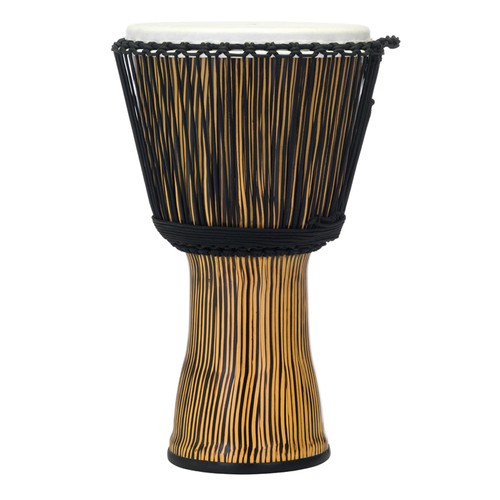 Pearl PBJVR-14-698 Seamless Synthetic Shell Djembe Rope Tuned - Zebra Grass 14in