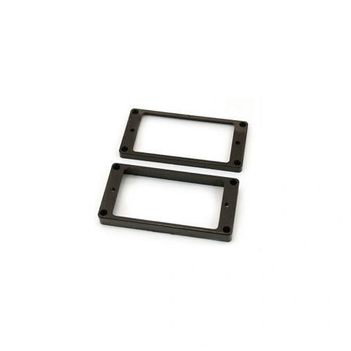 Allparts Gibson Humbucker Pickup Mounting Ring Set - Flat Bottom Black