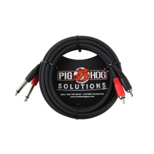 Pig Hog 10ft RCA to 6.3mm Dual Cable