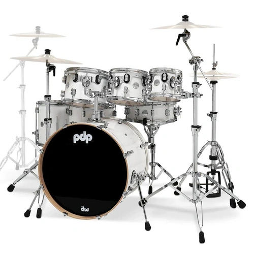 PDP Concept 7pc Drum Kit Package c/w Hardware Pearl White