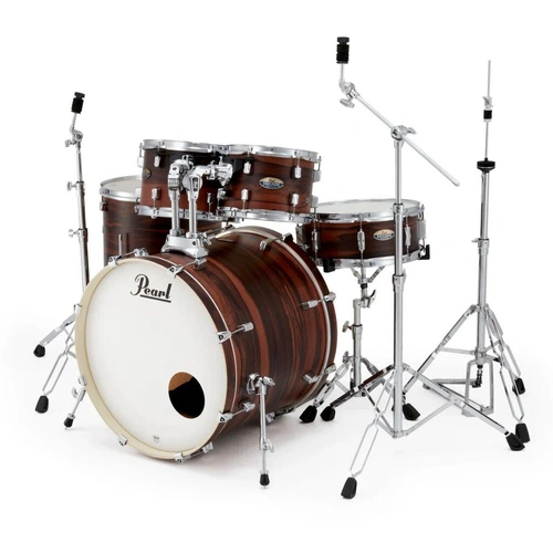 Pearl Decade Maple Exotic 22" Drum Kit w/HW - Matt Dark Walnut