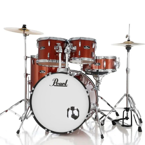 Pearl Roadshow-PLUS 5pc 22" Drum Package with Pearl Cymbals - Burnt Orange Sparkle
