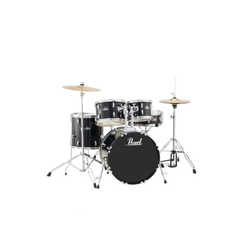 Pearl Roadshow 22" 5pc Drum Kit Package Jet Black Inc Cymbals & Hardware