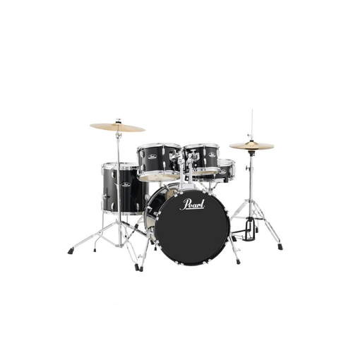 Pearl Roadshow 22" 5pc Drum Kit Package Jet Black Inc Cymbals & Hardware